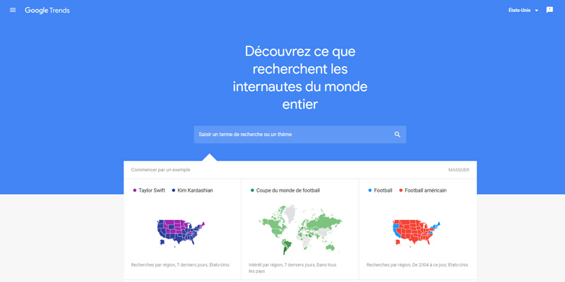 google trend outil gratuit mots clés